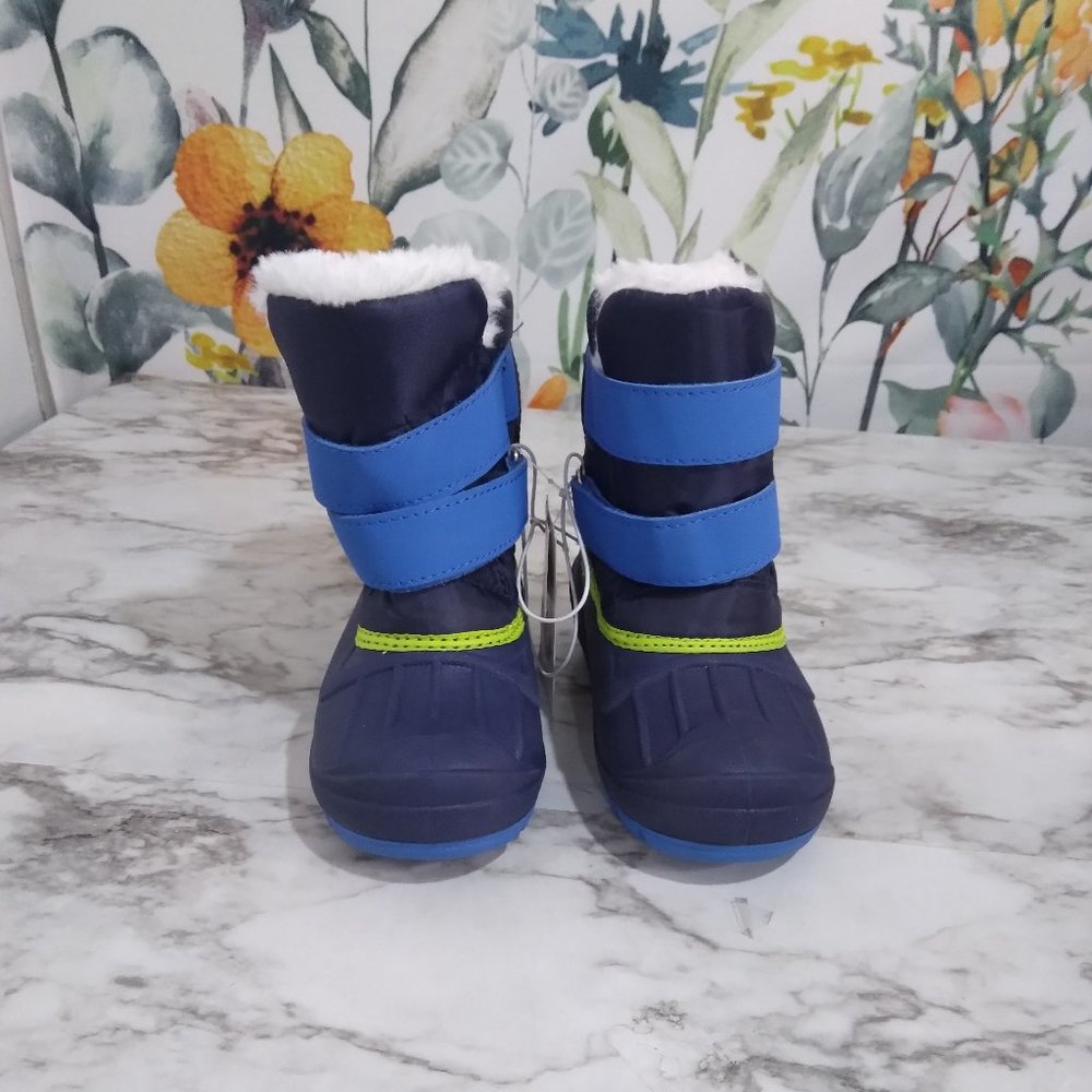 Cat & Jack Winter Faux Fur Water Resistent thermal Kids Snow Boots Size 8 Toodle